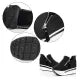 Girls High Heel Wedges Shoes, 4-Inch Canvas with Zipper Lock, Height-Increasing for Women